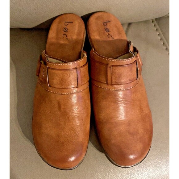 B.O.C. Women's Polly Mule Comfort Clog Brown Faux Leather Size 9M - Picture 3 of 12